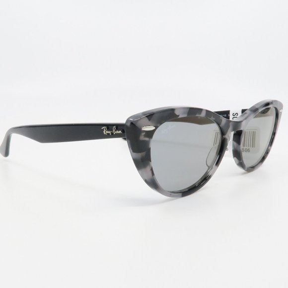 Ray-Ban RB 4314N 1250/Y5 NINA Black and Grey Tortoise Cat Eye New Sunglasses - Picture 3 of 6